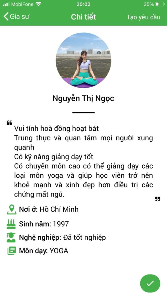 dạy kèm yoga tại nhà